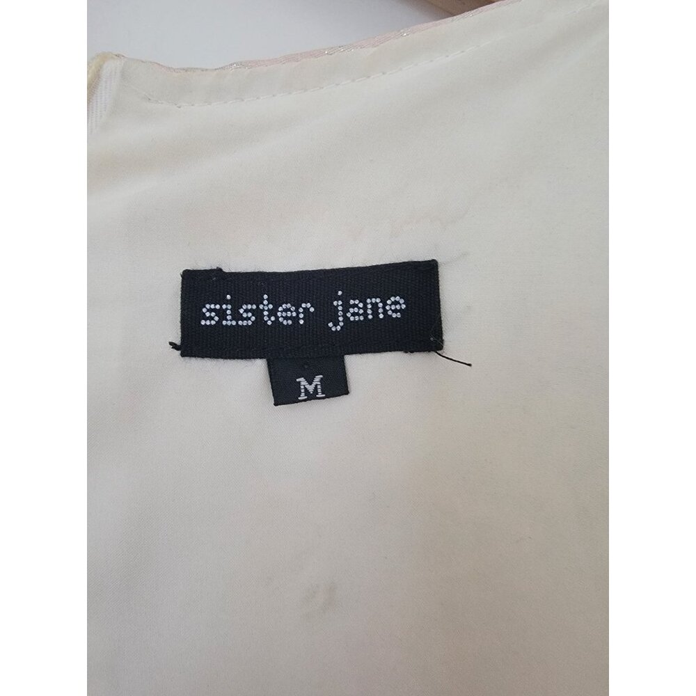 Sister Jane Floral Jacquard Shift Mini Dress Women's Sz M - Picture 7 of 7